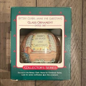 Betsey Clark Home for Christmas Glass Ornament